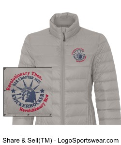 Weatherproof Ladies Packable Down Jacket Embroidered Design Zoom